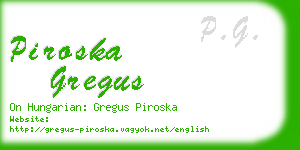 piroska gregus business card